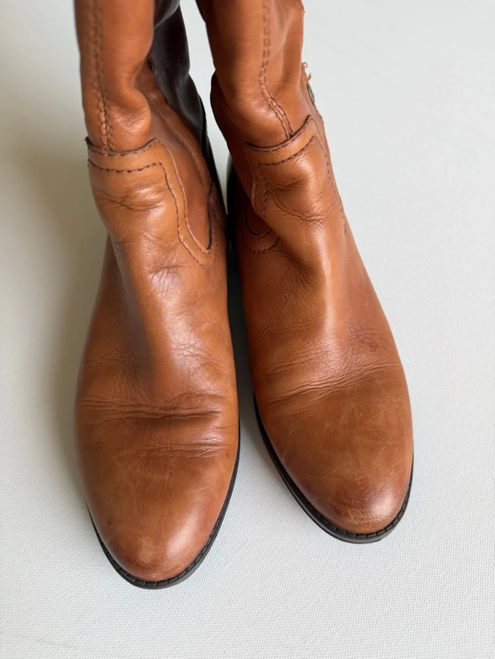 Sam Edelman Brown Leather Riding Boots 7M Knee High Ren Faire Cosplay